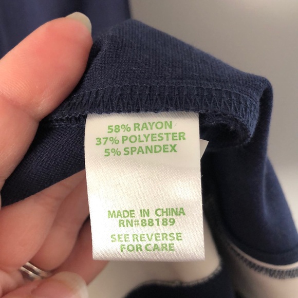 ⭕️ PRICE FIRM Lilly Pulitzer Navy and White Allaire Sheath Dress Size Small - Picture 4 of 6